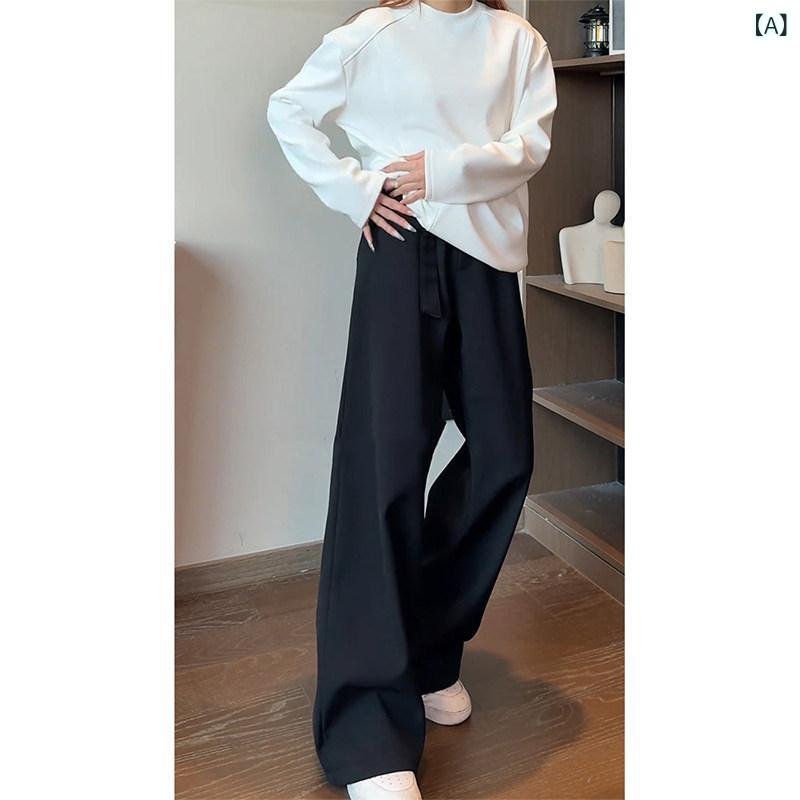 メンズ ファッション 春夏 秋冬 かっこいい オシャレ モテ 男性用 紳士服 服 韓国 シンプル 大人 黒　フレアパンツ　スリム　ハイウエスト　調節可能　伸縮性　ストレート　レッグ　スーツ　パンツ　最適