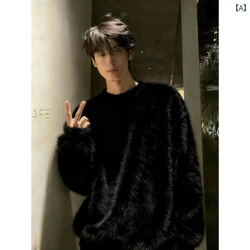 Other - メンズ ファッション 春夏 秋冬 かっこいい オシャレ モテ 男性用 紳士服 服 韓国 シンプル 大人 男女兼用　ホワイト　ファーニット　セーター　冬用　厚手　　インナー　最適　スタイリッシュ　ラウンドネック