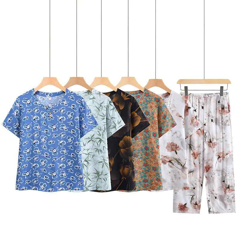 ・カテゴリ: 女性カジュアルセット・ディテール: ボタン・主な素材: ポリエステル・サイズ展開: XL、2XL、3XL、4XL・シルエット: ゆったり・セット内容: 2点セット・厚み: 薄手・着脱: プルオーバー・パンツ丈: 9分丈