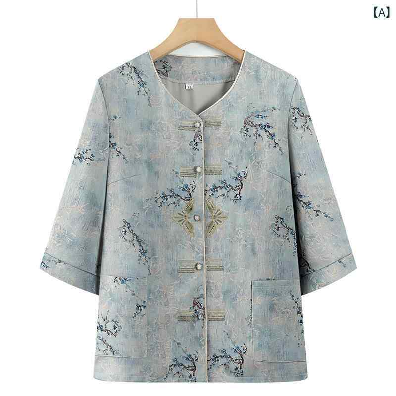 カジュアルスーツ レディース 婦人服 ハイミセス シニア向け 夏用 半袖 前開きシャツ アンサンブル 2点セット 花柄 トップス ズボン おばあちゃん 母親 祖母 60代 70代 80代 ゆったり 上品 ykc8-10171997 YKC8 サンプル画像2