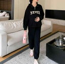 レディース ファッション 春秋 かわいい おしゃれ マタニティ 妊娠中 ベビー 赤ちゃん スポーツ パンツ 上下 セット シンプル カジュアル トレーナー トッ...