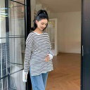 レディース ファッション 春秋 かわいい おしゃれ マタニティ 妊娠中 ベビー 赤ちゃん カジュアル Tシャツ トップス パンツ ボーダー 長袖 シンプル