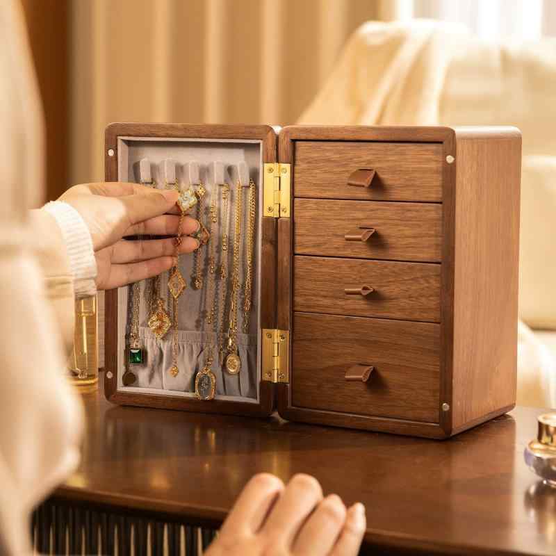 ジュエリーボックス アクセサリーケース 木製 アクセサリーボックス 収納ケース ア...