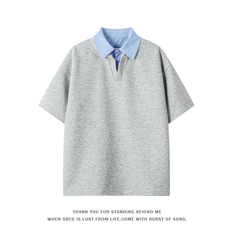 ・カテゴリ: Tシャツ・スタイル: カジュアル・主な素材: ポリエステル96%以上・柄: ボーダー・シルエット: ルーズ・ネックライン: ポロカラー・袖丈: 半袖・フード: フード付き・生地の厚さ: 薄手・着用対象: 若者・対象性別: 男性・詳細: ワッペン・プリントテーマ: 動物・カラー展開: ブラック、ライトグレー・サイズ展開: M、L、XL、XXL、3XL、4XL、5XL・機能性: ・重量: 約180g-250g