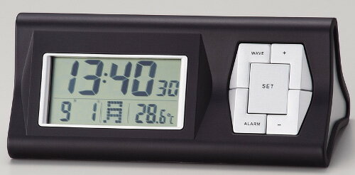 電波時計　ステーション 40入 ケース販売 まとめ買い 販促 ばらまき ノベルティ 粗品 記念品 置時計 温度計 カレンダー