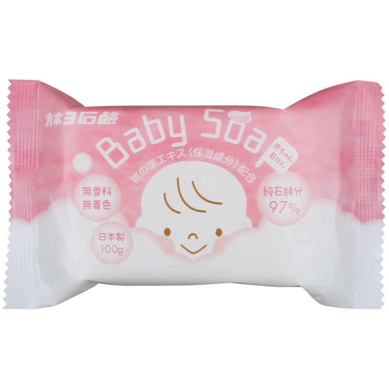 カネヨ石鹸 赤ちゃん石けん 100g 桃の葉エキス配合 無香料・無着色 日本製