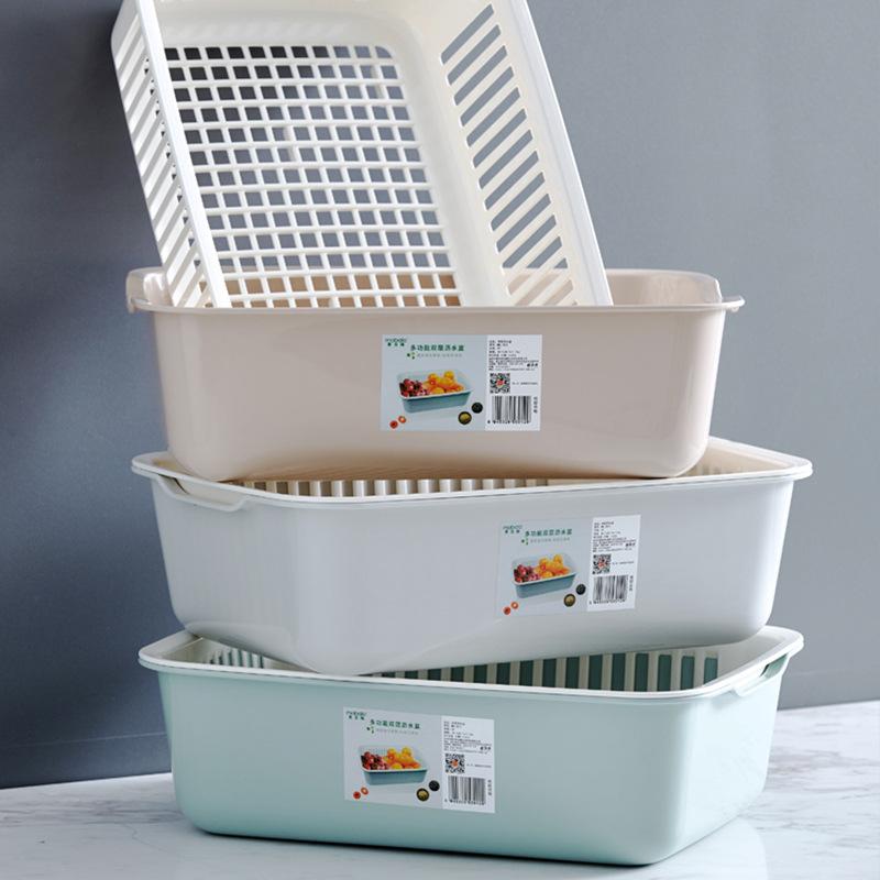 麦わら帽子 レディース キッチン 大容量 フルーツバスケット 多機能 プラスチック製 水切り 洗い桶 グ..