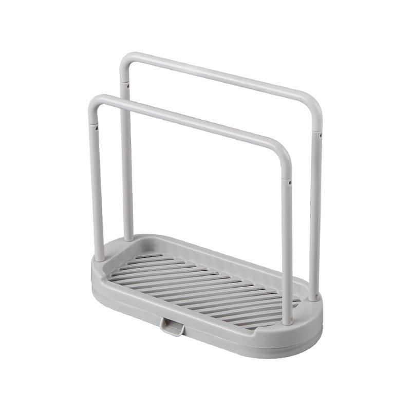 スポンジラック 壁掛け 水切りラック キッチン収納 洗剤ラック ふきん掛け ダブル 石鹸置き