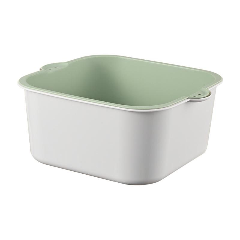 ざる ボウル セット レディース メンズ 大容量 二層式 水切り 野菜 果物 キッチン PP製 グレー イエロー グリーン ブルー