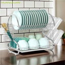 キッチン 碗 皿 収納 ラック レディース メンズ 兼用 鉄製 水切り 2段 置物棚 35cm 38cm 40cm 43cm 53cm 56cm(x12)