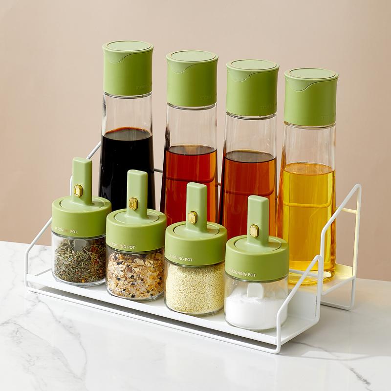 調味料ラック レディース アイアン 油 塩 醤油 酢 収納ラック 卓上 キッチン 調味料入れ セット 多用途..