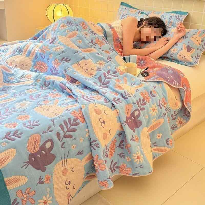 タオルケット ガーゼケット 3層 ベビー キッズ 春夏 綿 涼感 吸水性 通気性 洗える ソファケット お昼..