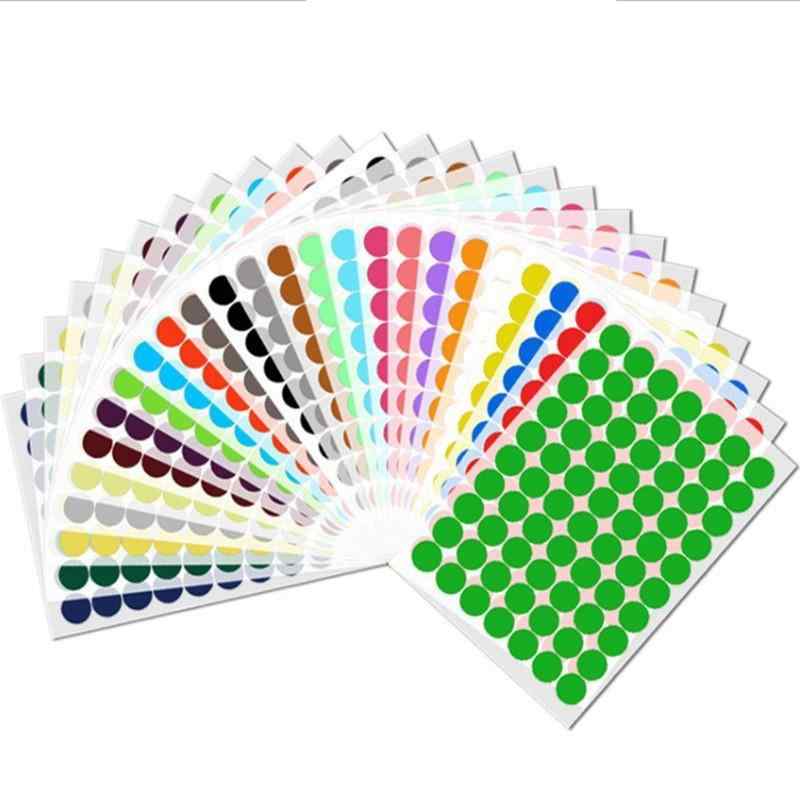 ラベル 丸型 円形 ドット カラー 数字 日付 記号 分類 シール 不乾膠 多色