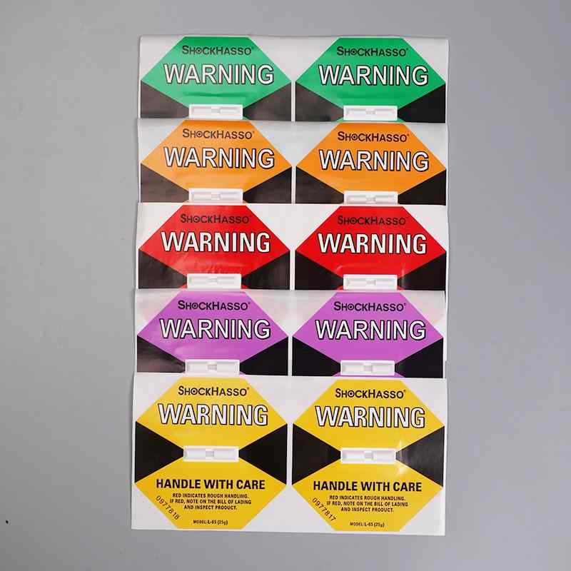 ラベル 衝撃検知ラベル 振動検知ラベル 衝撃監視ラベル 衝突警告ラベル 物流 輸送