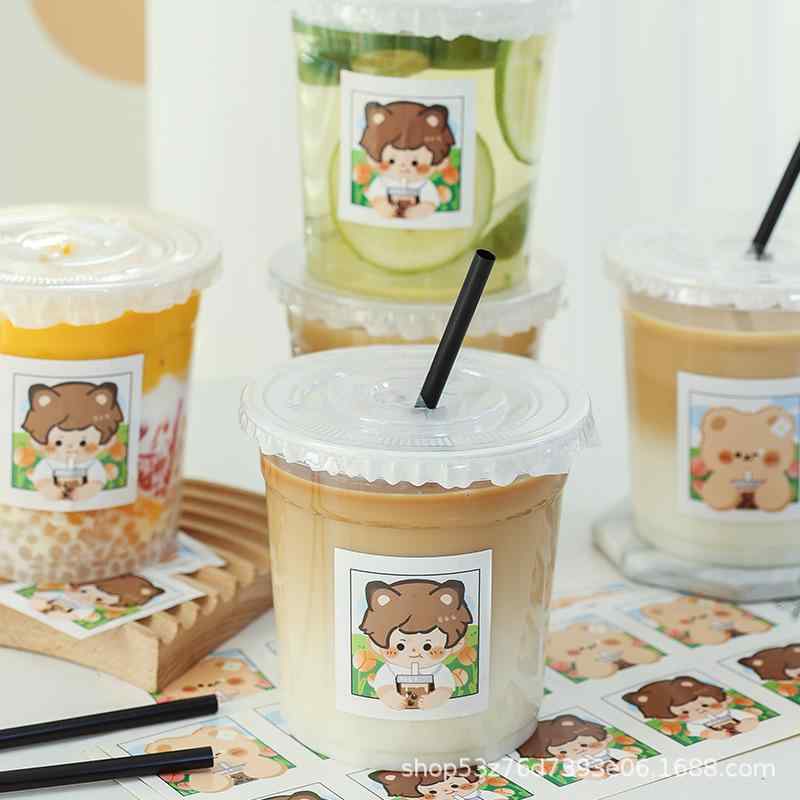 ステッカー ラベル シール 包装 封口 焼き菓子 デコレーション 高見え おしゃれ かわいい コーヒー テ..