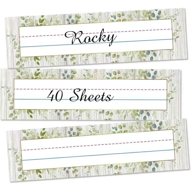 ステッカー ネームプレート 子供用 手書きラベル 防水 紙 教室 学校 家庭 デスク 名前 表示