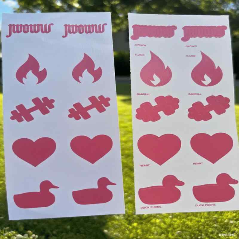 ステッカー レディース ピンク系 不規則 海 ビーチ 日焼け 美容 PVC マーク ラベル(x50)