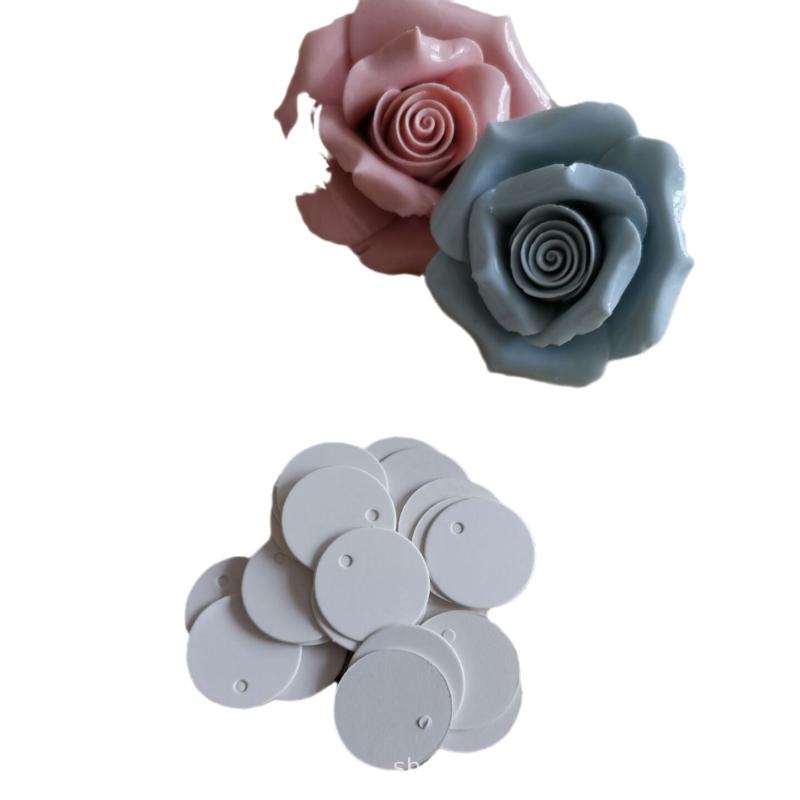 タグ 2cm 牛革紙 円形 ラベル メッセージ カード ギフト カード チョコレート 包装 アクセサリー 牛皮色 白 黒