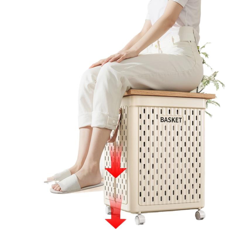 ランドリーバスケット レディース 折りたたみ キャスター付き 大容量 洗濯カゴ 収納ボックス ランドリーラック おしゃれ かわいい