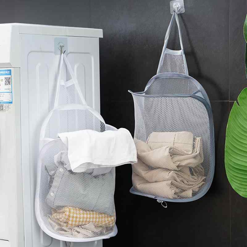ランドリーバスケット 壁掛け 折りたたみ 洗濯かご 浴室用 脱衣かご 大容量 ランドリー収納 省スペース