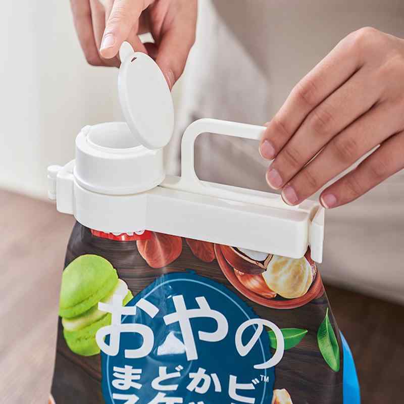 封口クリップ 食品袋 密閉クリップ ドライフード コーヒー豆 スナック菓子 キッチン用品 防湿 ホワイト