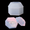 DIYBravo 収納ケース シリコンモールド 六角形 1セット 収納ボックス DIY 手作り 収納用 小物入れ 手芸用品 アクセサリー ジュエリー エポキシ樹...