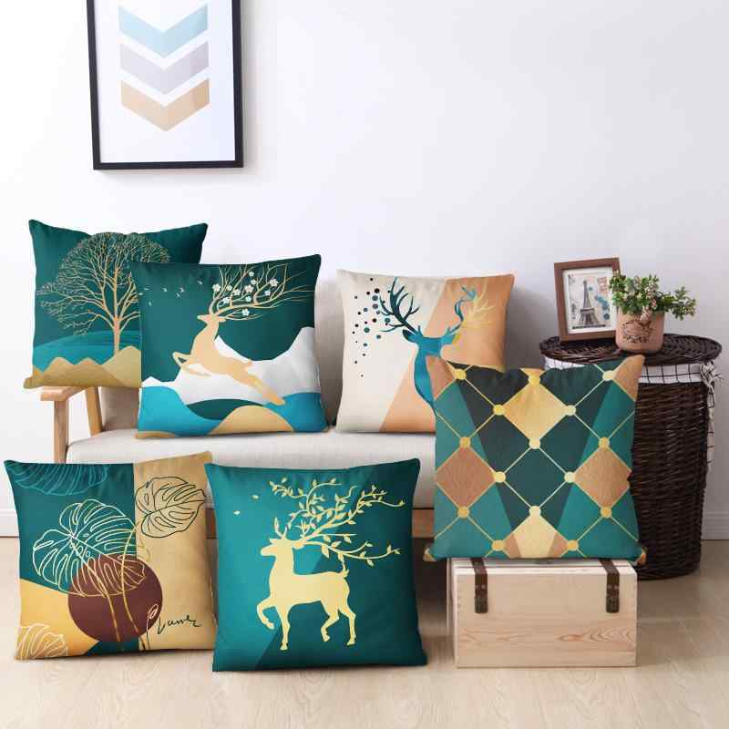 クッションカバー クッション 北欧風 抱き枕 腰当て 背当て ぬいぐるみ PP綿 抽象画 植物柄 花柄 アニ..