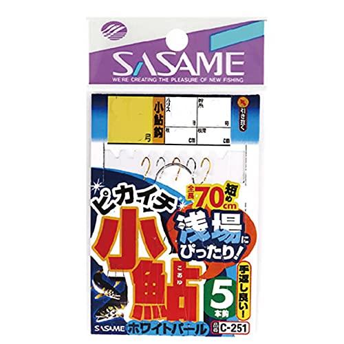 ささめ針(Sasame) C-251 ピカイチ小鮎 ホワイトパール 5本鈎 3号 -0.6-1 ささめ針(Sasame) C-251 ピカイチ小鮎 ホワイトパール 5本鈎 3号 -0.6-1