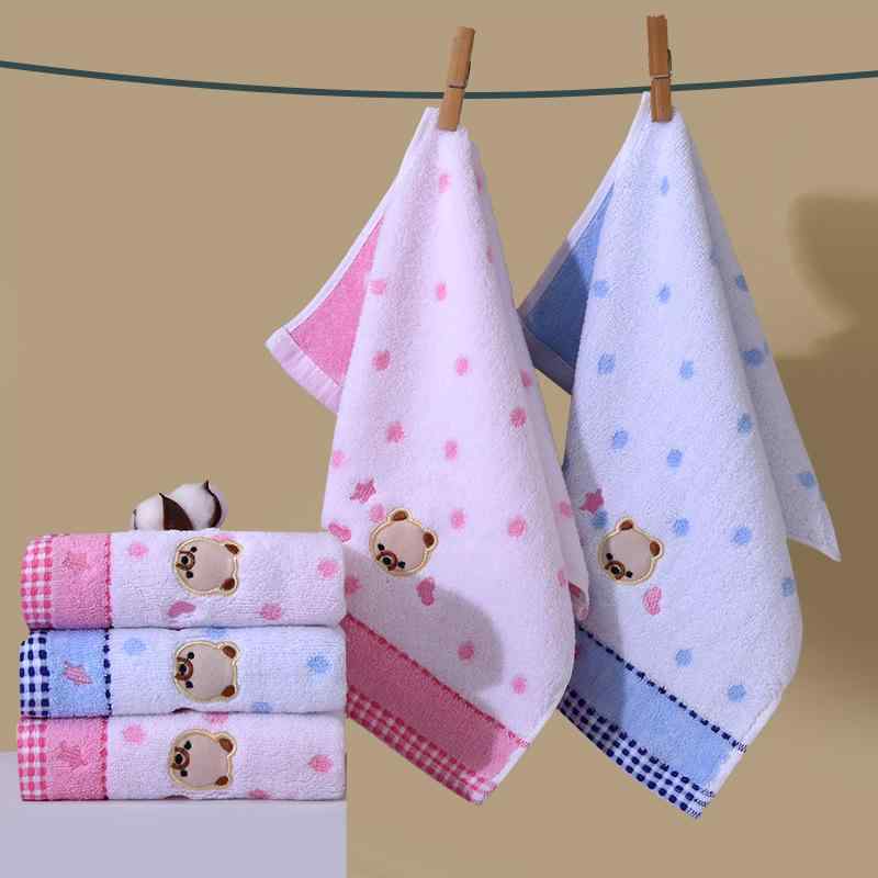 タオル キッズ 厚手 綿 コットン 子供用タオル やわらか 吸水性 カートゥーン アニマル 刺繍 パイル ジ..
