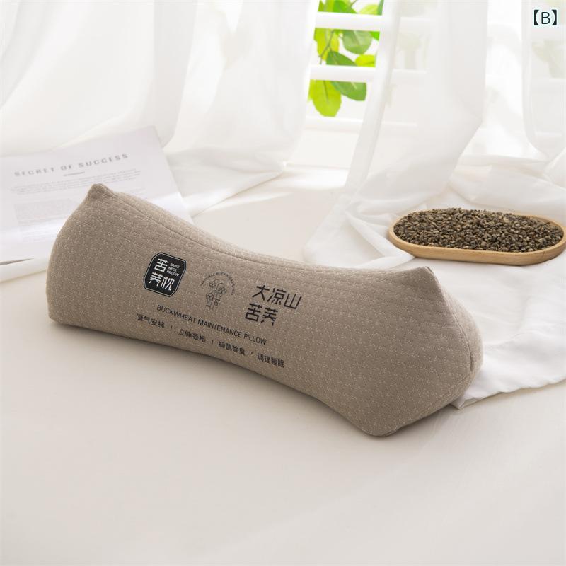 枕 枕カバー付き 大人用 高さ調整可能 蕎麦殻 まくら 首やさしく支える 頚椎サポート枕 通気性 三角形 円柱形 ベージュ キャメル [2]