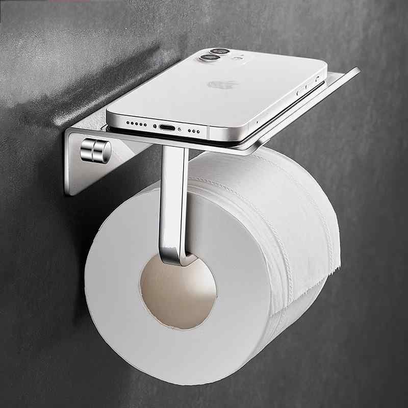 トイレットペーパーホルダー 304ステンレス製 ロールペーパーホルダー 鏡面仕上げ ペーパータオルホル..