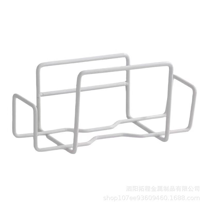 キッチンペーパーホルダー 壁掛け収納 中サイズ 白 鉄製 キッチン 洗面所 ティッシュペーパー ホルダー