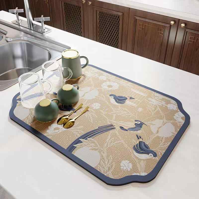 テーブルマット 吸水速乾 断熱茶托 禅意 国風 茶台 茶道具 茶器 異形 新中式 テーブルクロス ランチョ..