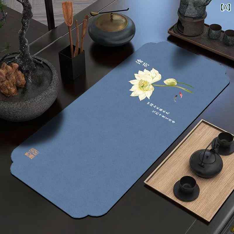 テーブルマット レディース メンズ 珪藻泥 給水マット 和風 禅意 茶台 茶托 速乾 断熱 滑り止め 幾何学..