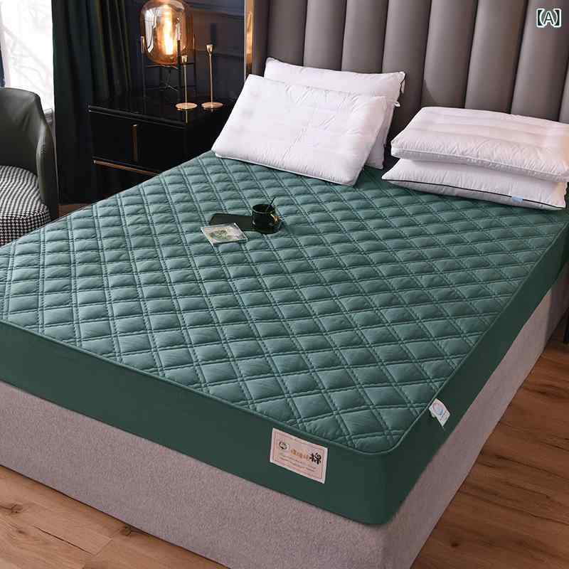 ベッドカバー レディース メンズ 厚手 綿 ベッドシーツ マットレスカバー 無地 枕カバー2枚付き シングル セミダブル ダブル クイーン キング