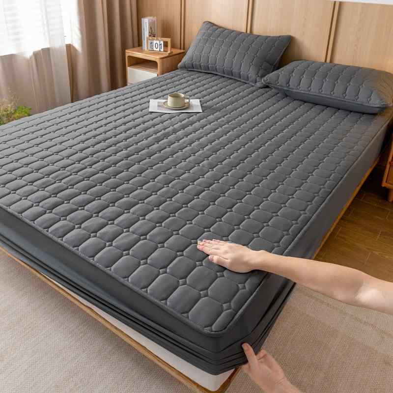 ベッド 寝具 ベッドカバー 親子 水洗い キルト ベッドパッド マットレス保護 抗菌 ブラック グレー 黒 ..