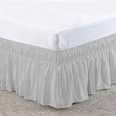 ベッドスカート オールシーズン ベッドカバー 美容院 エステ サロン ベッドリネン 伸縮性 荷葉フリル 無地 ポリエステル
