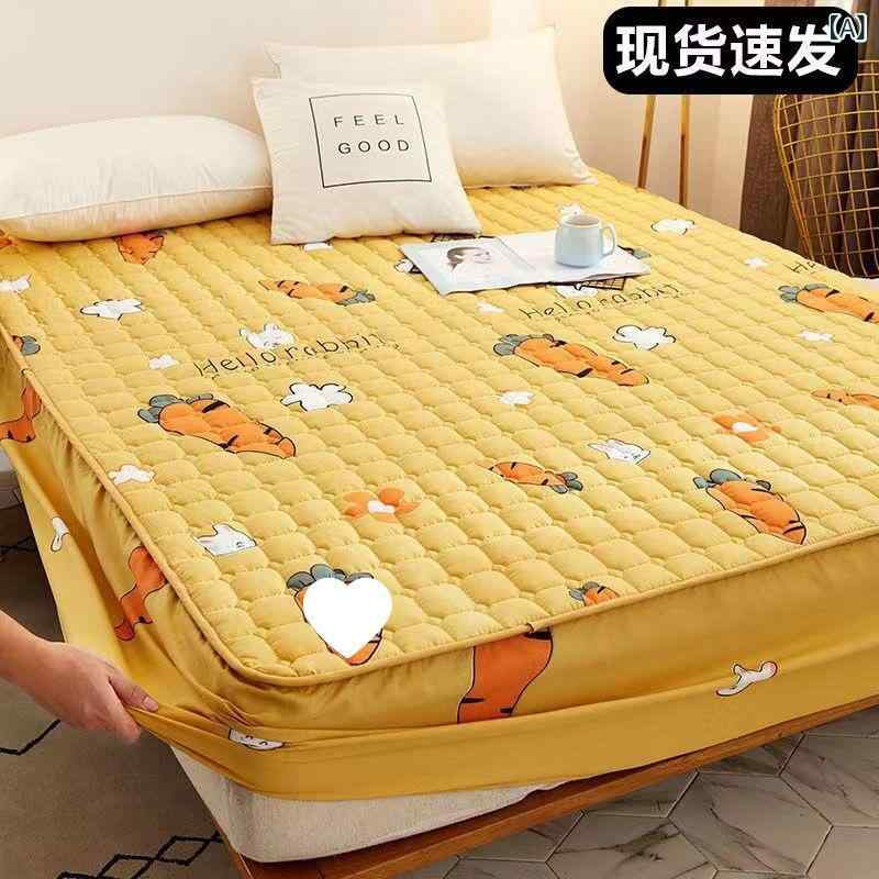 ベッド シーツ カバー マットレス保護 ずれ防止 厚手 起毛 竹繊維 吸湿 通気性 黄色 ブルー グレー ホワイト 格子柄 チェック柄 90 120 150 180 200cm