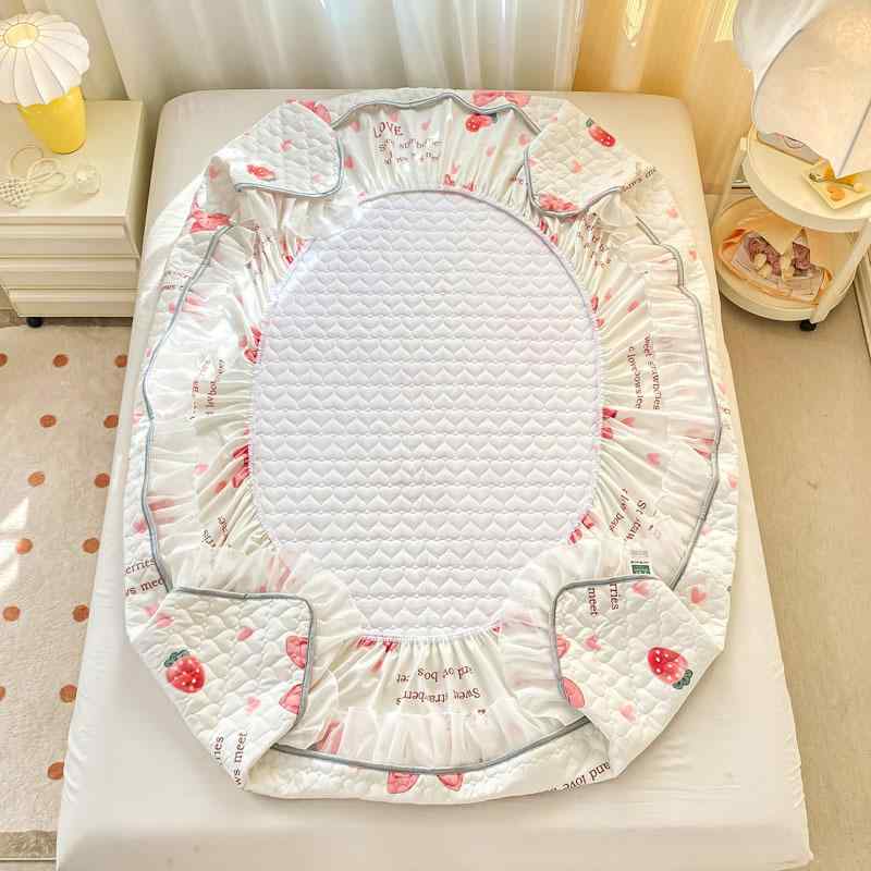 ベッドカバー レディース 花柄 幾何学模様 ウォッシャブル ポリエステル混紡 ベッドシーツ マットレス..