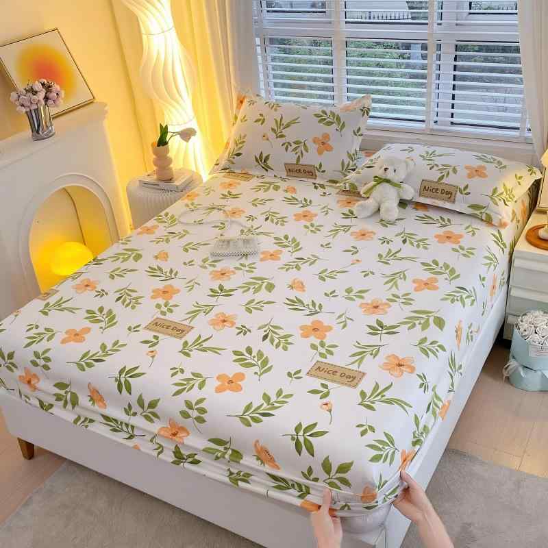 ベッドカバー シーツ シングル セミダブル ダブル 植物柄 接触温感 磨き毛布 あったか 花柄 かわいい おしゃれ 学生 寮