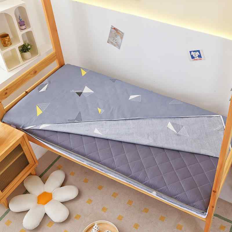 ベッドカバー 学生 厚手 全綿 ベッドシーツ ベッドパッド 寝具 全周ゴム付き 着脱簡単 綿 ストライプ