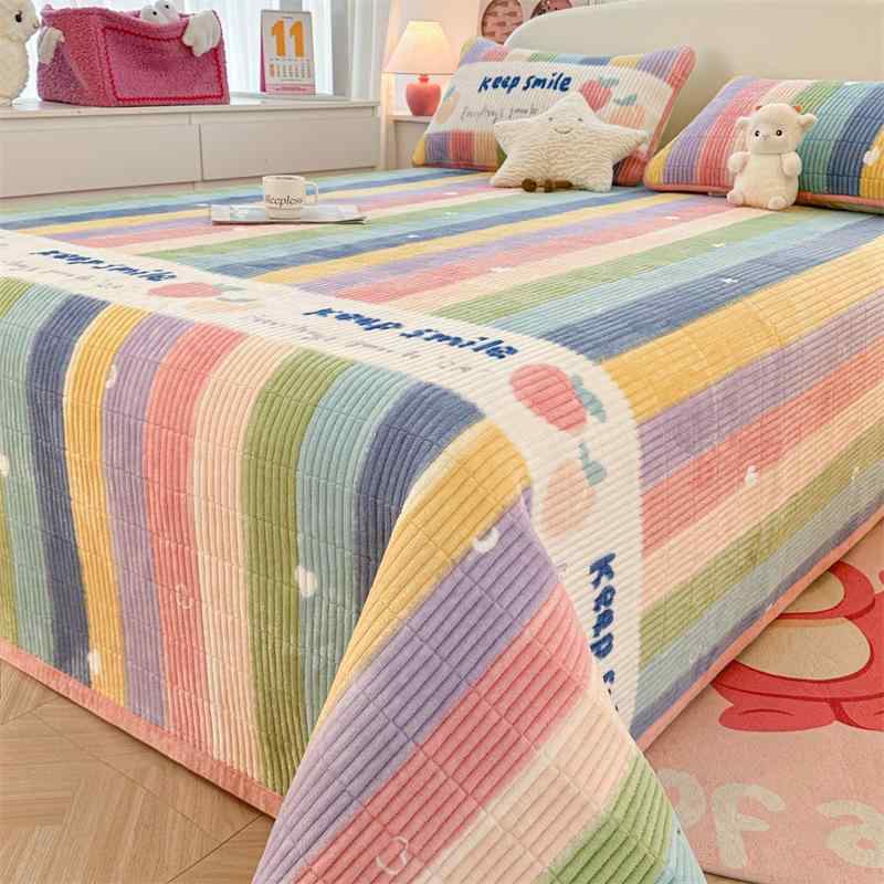 ベッドカバー 秋冬用 シングル あったか ベッドシーツ 3点セット 再生繊維 寝具 枕カバー かわいい 花柄 格子柄