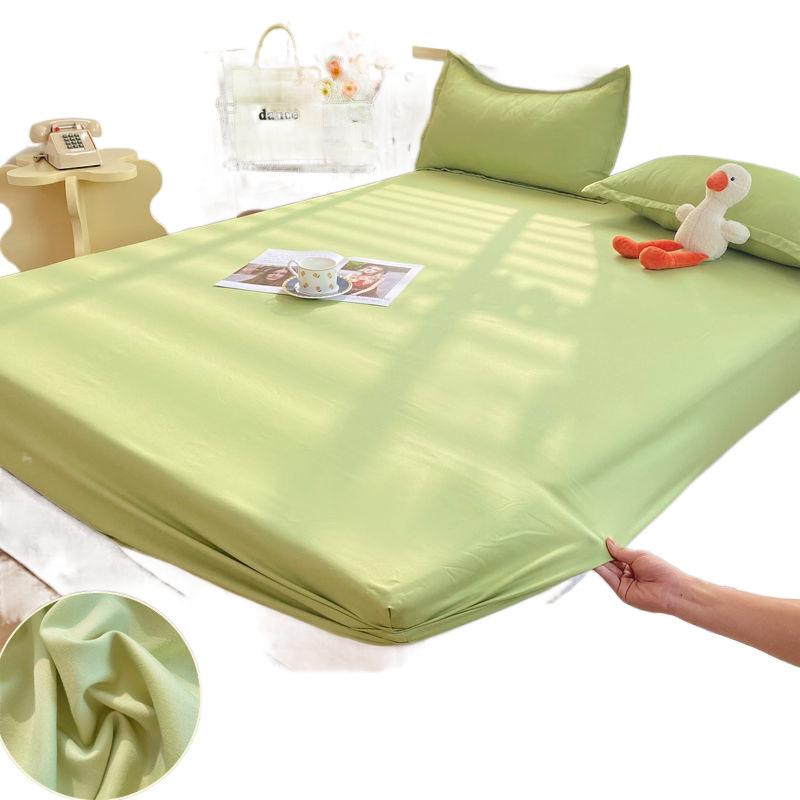 ベッドカバー ベッドシーツ シングル 洗濯可 綿麻 混紡 マットレス保護カバー 全周ゴム付き 防塵 シーツ 寝具 無地 格子柄 90x200cm 120x200cm 150x200cm 180x200cm 180x220cm 200x220cm