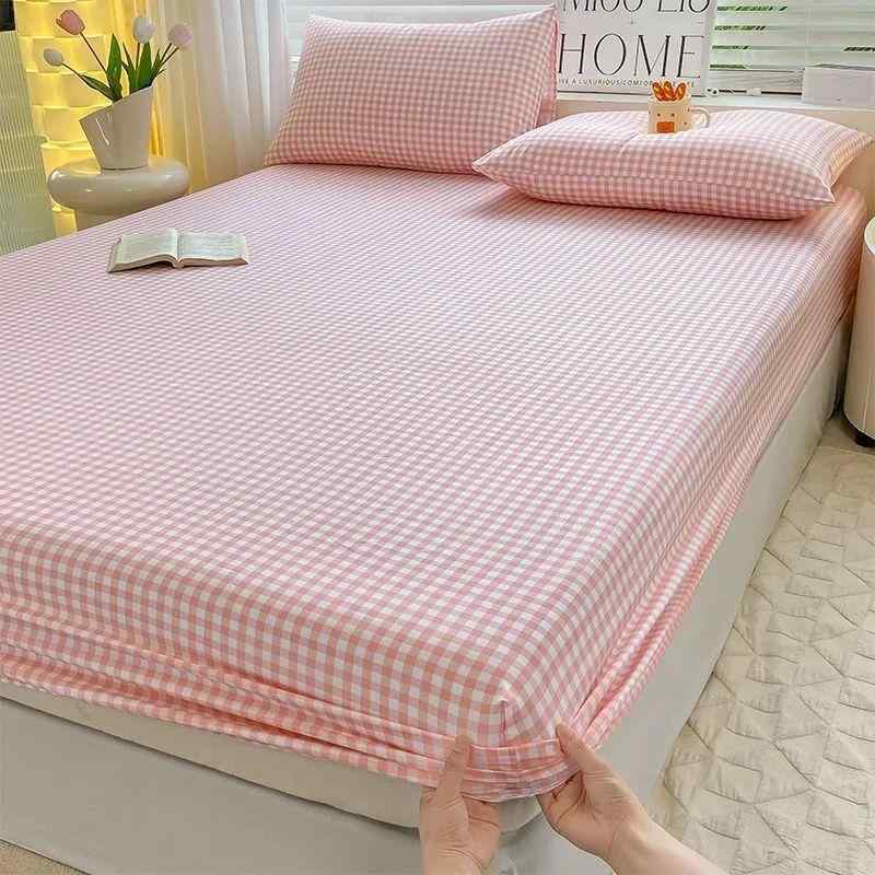 ベッドカバー レディース メンズ 学生 寮 無地 ストライプ ベッドシーツ ベッドパッド マットレス保護 ..