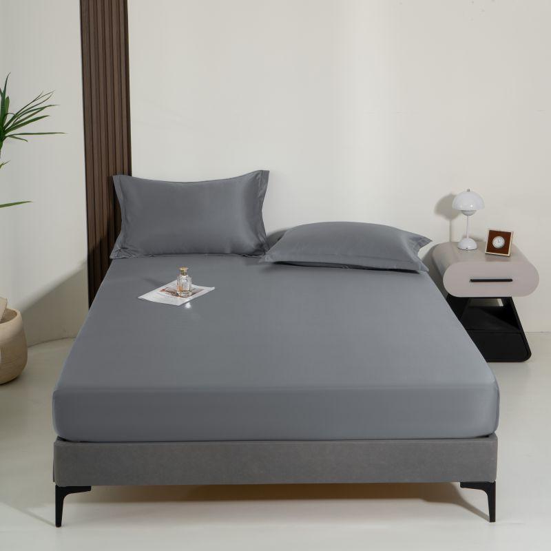 ベッドシーツ シングル ベッドカバー 防水 防滑 水洗い 無地 寝具 カバー クラシックグレー 魅力的黄色..