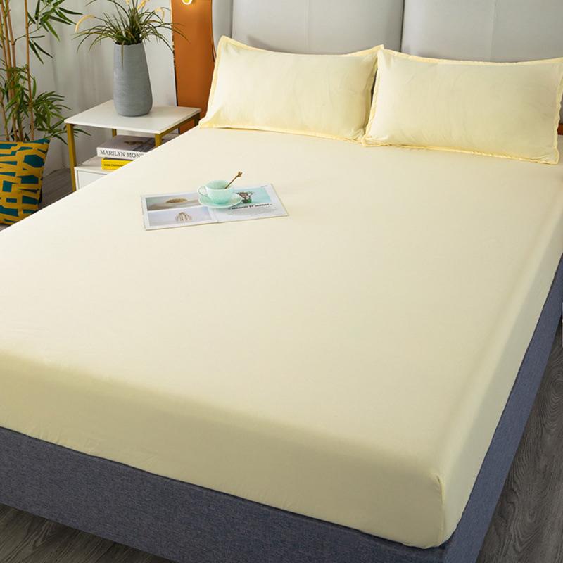 ベッドカバー マットレスカバー シングル セミダブル ダブル クイーン キング ベッドシーツ 敷きパッド 無地 水洗い綿 全周ゴム付き シンプル アイボリー グレー ブラック ピンク系