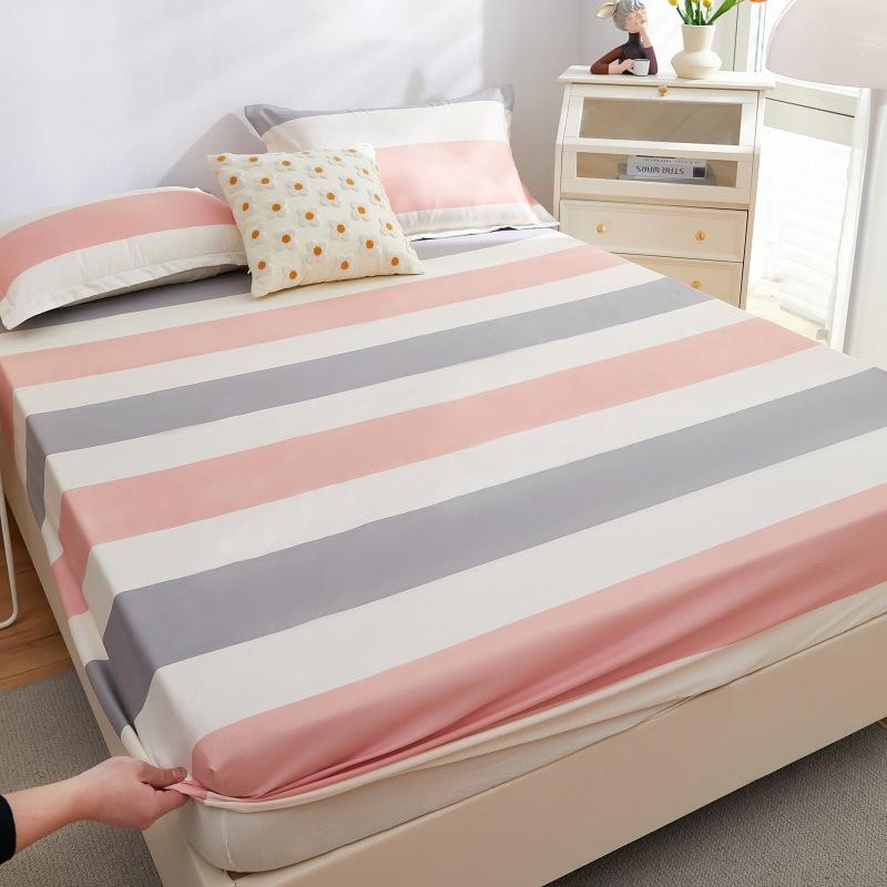 ベッドカバー 防水 シーツ マットレス保護カバー 洗える 水洗綿 寝具 色 幾何学模様 アニマル柄 花柄 かわいい プリント 90 120 150 180 20...