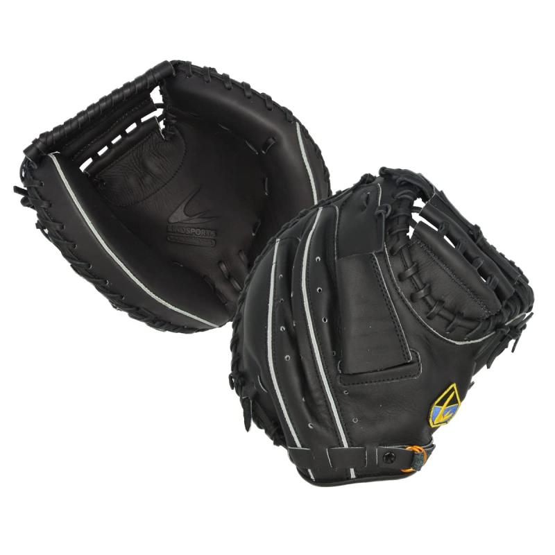 LINDSPORTS 硬式用 北米ステアハイド 硬式キャッチャーミット (ブラック(右投))