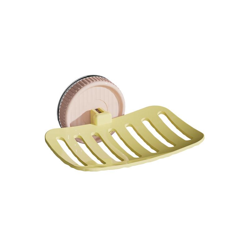 石鹸ケース レディース 壁掛け式 穴あけ不要 洗面所 水切り 石鹸置き ホワイト ブルー ピンク