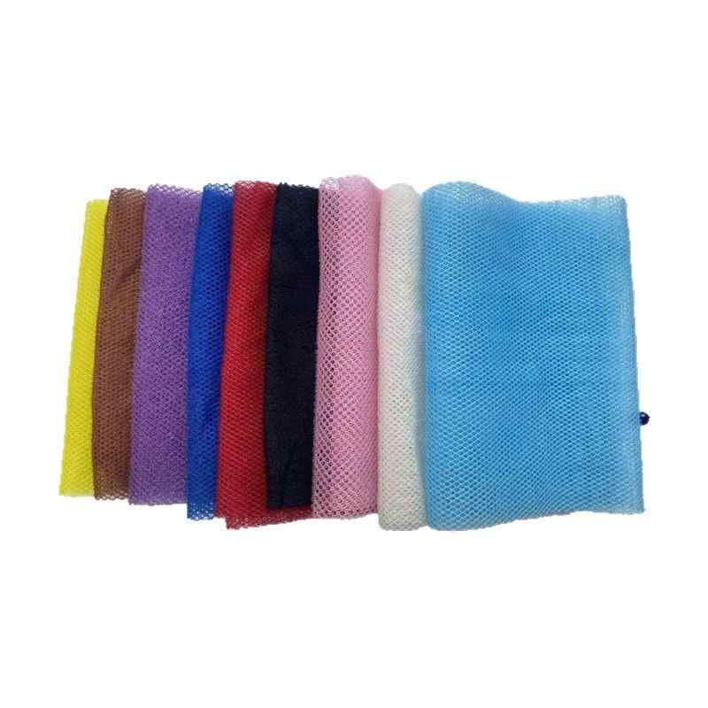 ボディタオル あかすりタオル ナイロン サウナ 角質除去 垢すり 泡立ち 六角形 メッシュ ブラック レッ..